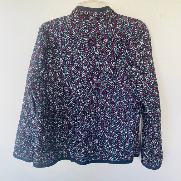 Quilted floral reversible open lite quilted jacket no label A+++ - Picture 6 of 10